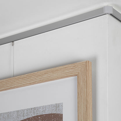 Tavelskenor STAS minirail 150 cm + monteringssats har en enkel installation med specialskruvar.