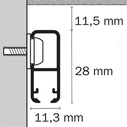 STAS cliprail pro 150 cm + monteringssats är en del av cliprail-serien för effektiv tavelupphängning.
